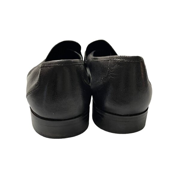 Towncraft Mens Black Leather Made In Italy Braided Loafer Shoes Size 10 EEE main image 8